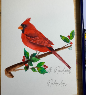 Cardinal Watercolor
