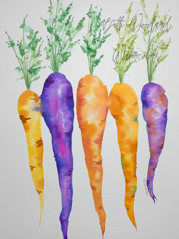 Colorful Carrots Painting