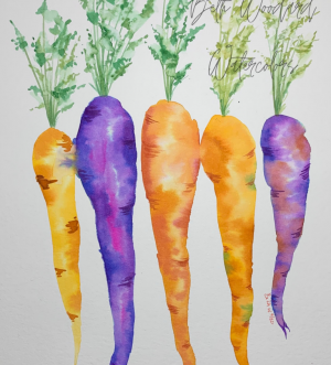 Colorful Carrots Painting