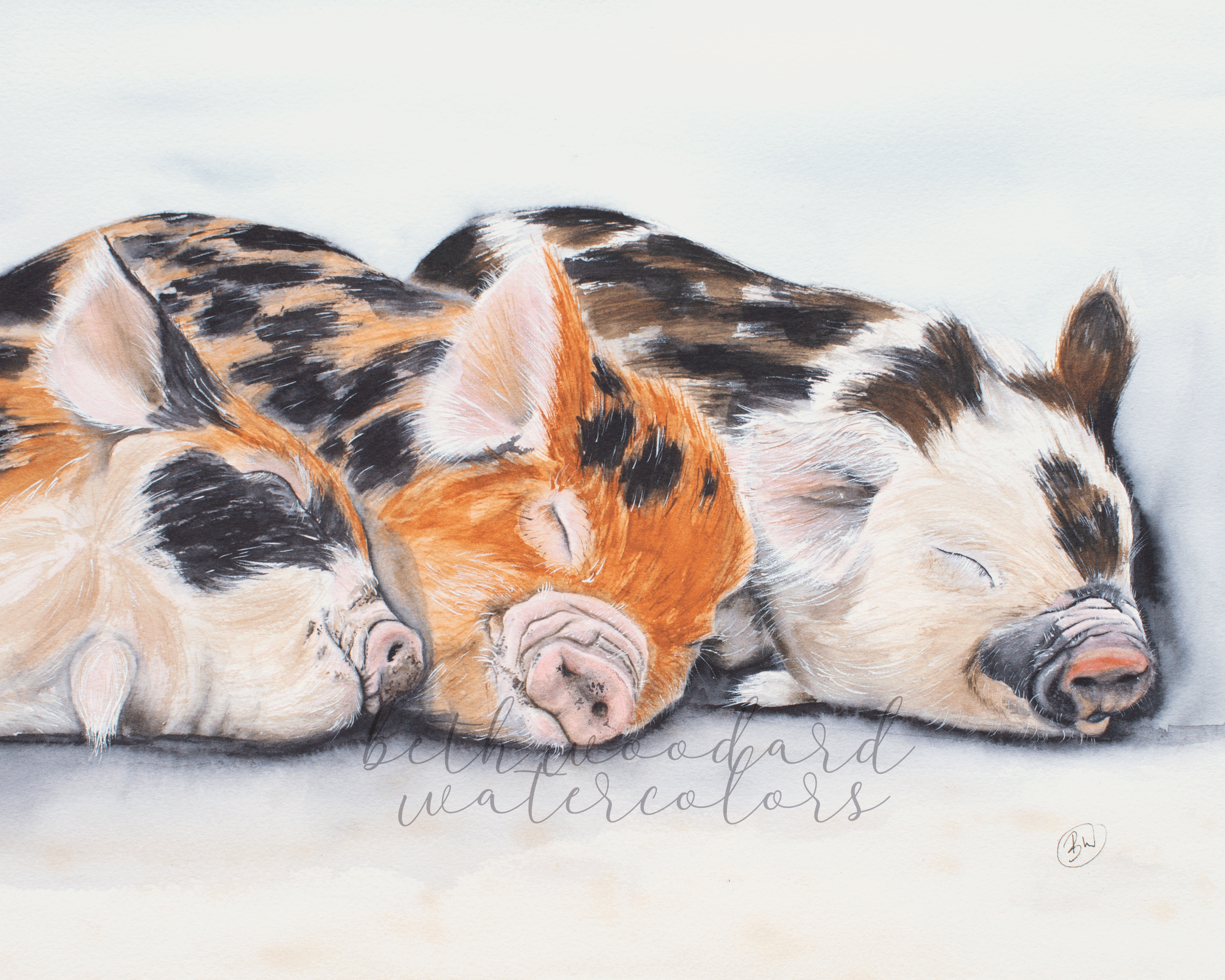 three little piggies painting