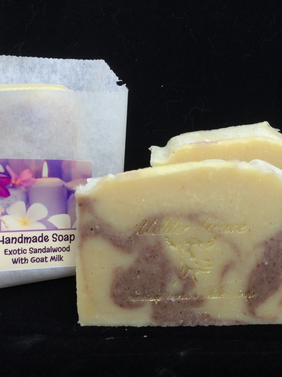 Sandalwood handmade soap with goat milk