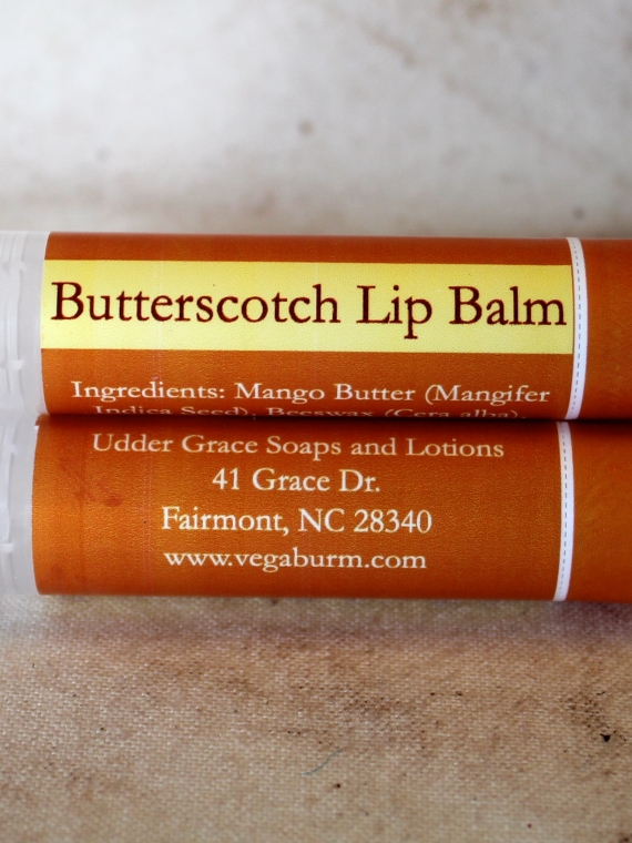 Butterscotch handmade lip balm