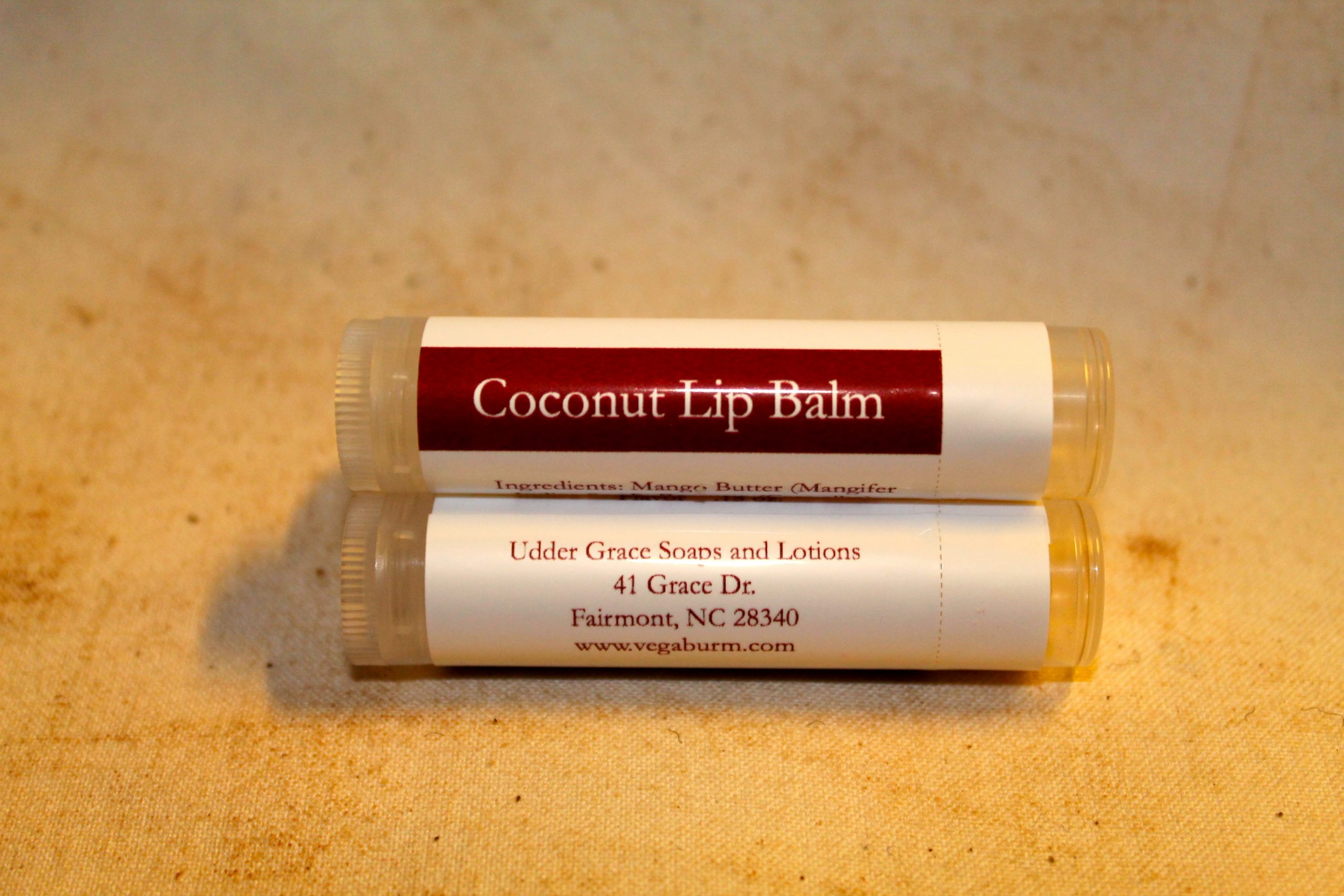 Coconut handmade lip balm