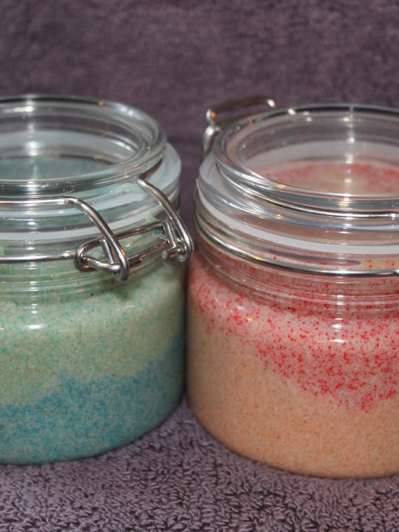 Soap scrub in Ocean Moss and passionfruit papaya scents
