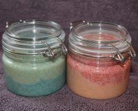 Soap scrub in Ocean Moss and passionfruit papaya scents
