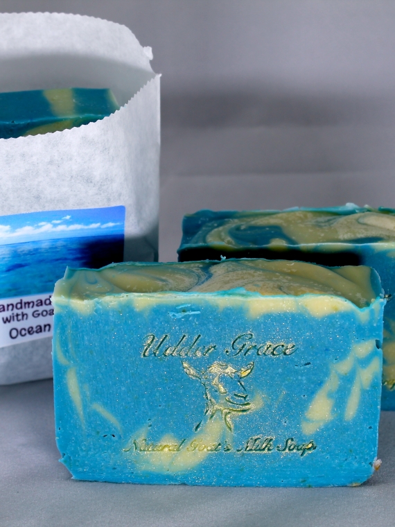 Handmade soap with goat milk- ocean mist