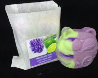 Handmade Soap with Goat Milk- Lavender Lime- Cat