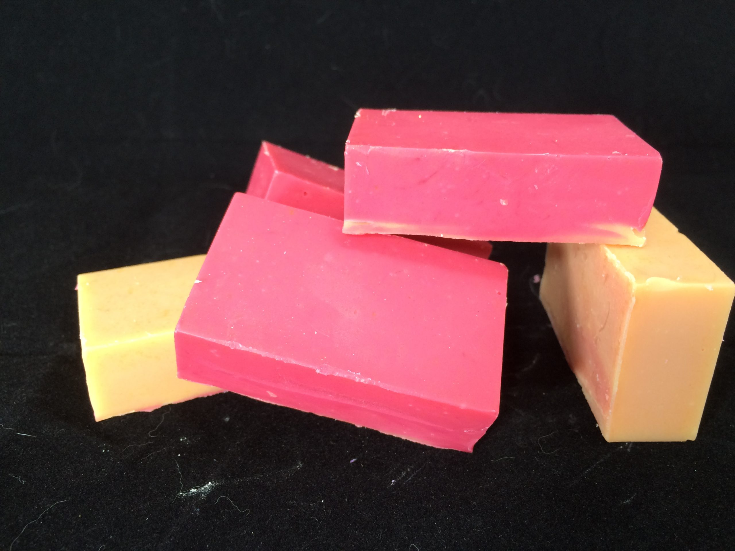 Handmade soap with goat milk, flash peaches, trial size