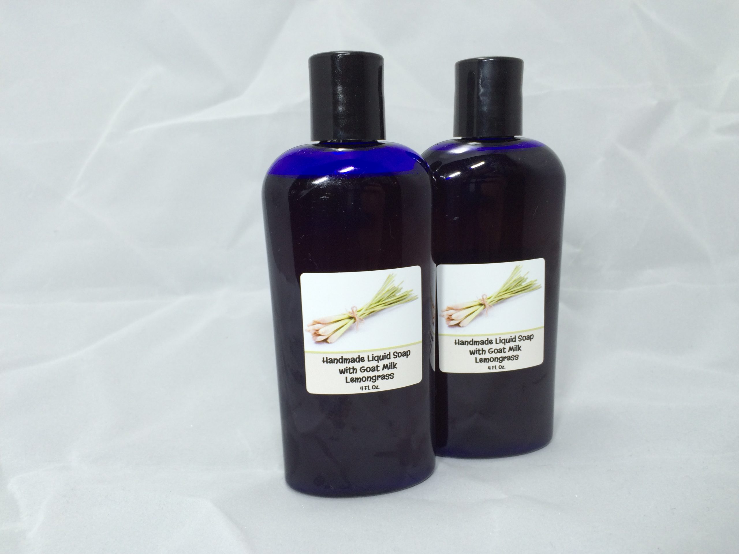 Handmade liquid soap with goat milk lemongrass scented
