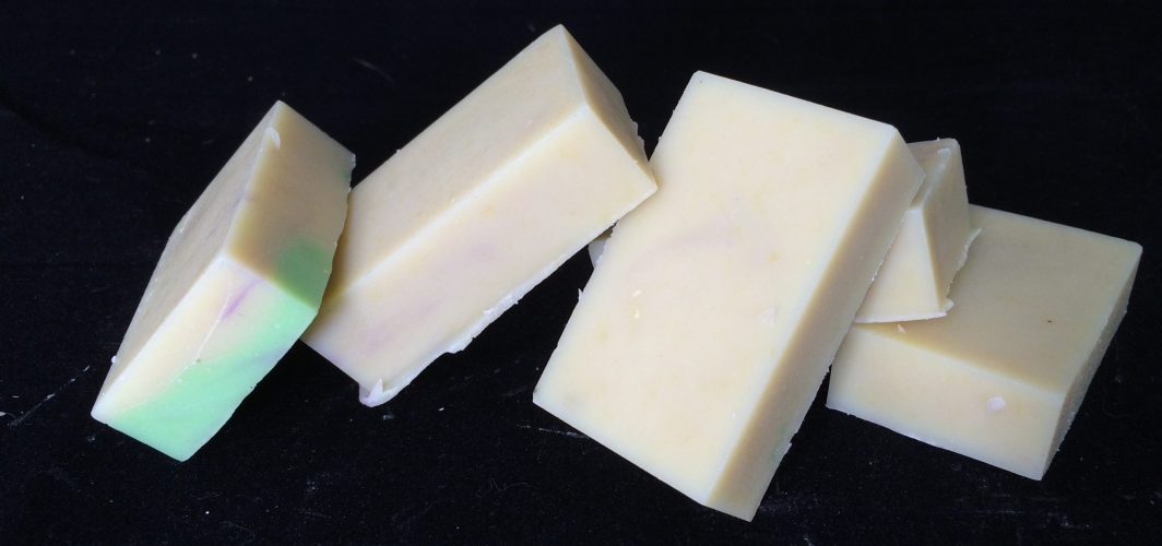 lavender lime goat milk soap trial size bars
