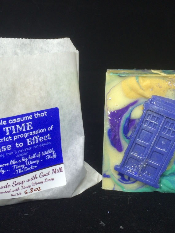 handmade soap with goat milk tardis in time vortex doctor who