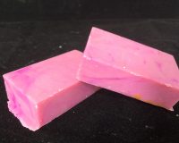 handmade soap with goat milk rose scented trial size bars
